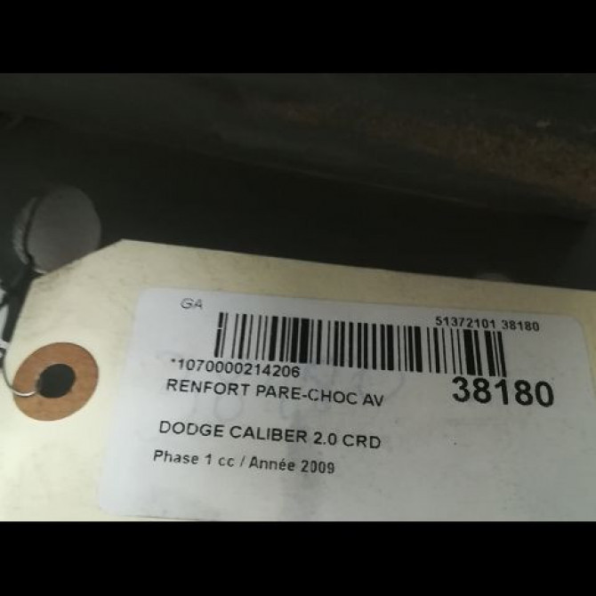 Renfort pare-choc avant occasion DODGE CALIBER Phase 1 06-2006->... 2.0 CRD 5303761AF 2