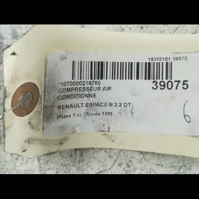 Compresseur air conditionne occasion RENAULT ESPACE III Phase 1 12-1996->09-2002 2.2 DT 7701499839 4