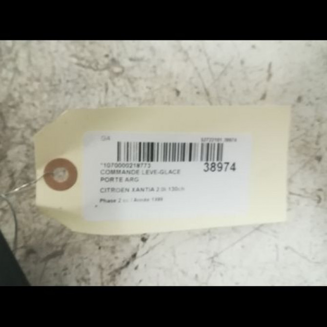 Commande leve-glace porte arrière gauche occasion CITROEN XANTIA Phase 2 12-1997->06-2001 2.0i 130ch 6552NW 3