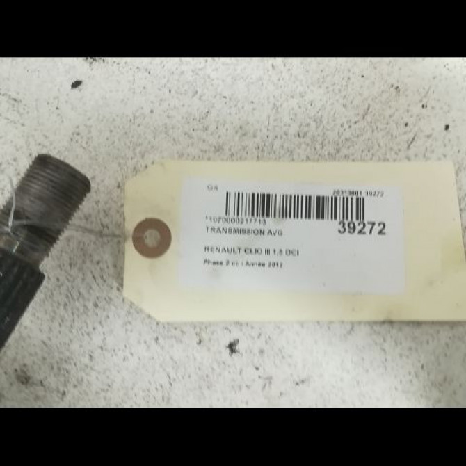 Transmission avant gauche occasion RENAULT CLIO III Phase 2 03-2009->12-2014 1.5 DCI 75ch 8201055669 2