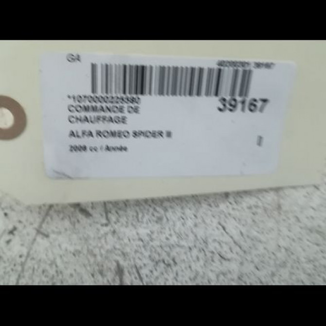 Commande de chauffage occasion ALFA ROMEO SPIDER III Phase 1 09-2006->12-2010 3