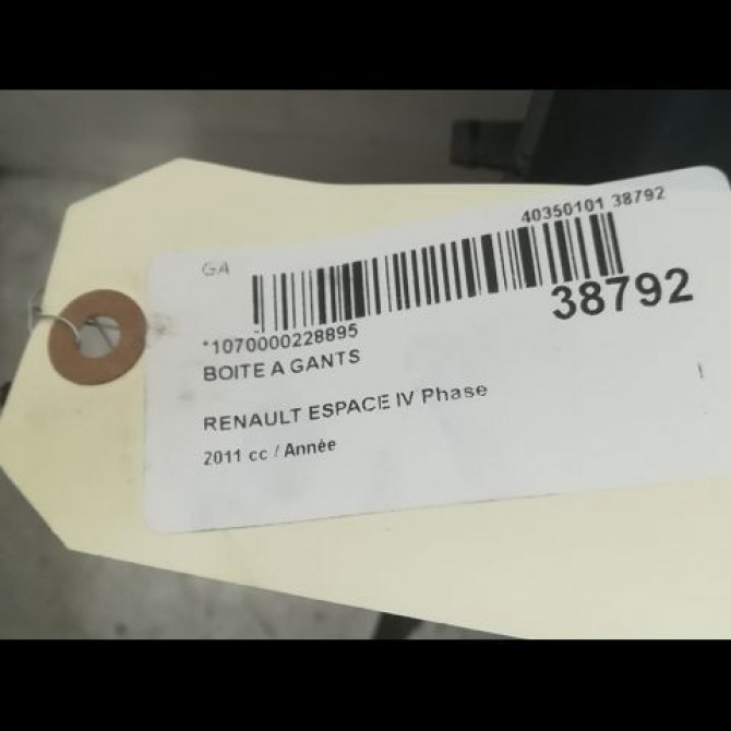 Boite à gants occasion RENAULT ESPACE IV Phase 2 03-2006->07-2012 3