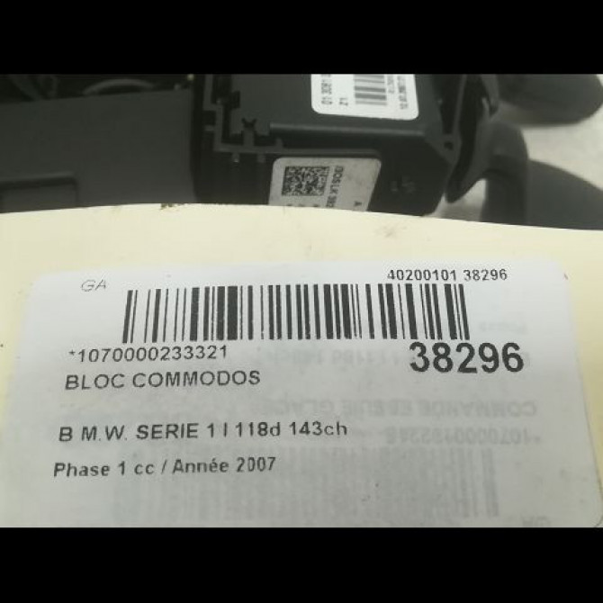 Bloc commodos occasion B.M.W. SERIE 1 I Phase 1 01-2007->07-2011 118d 143ch 5