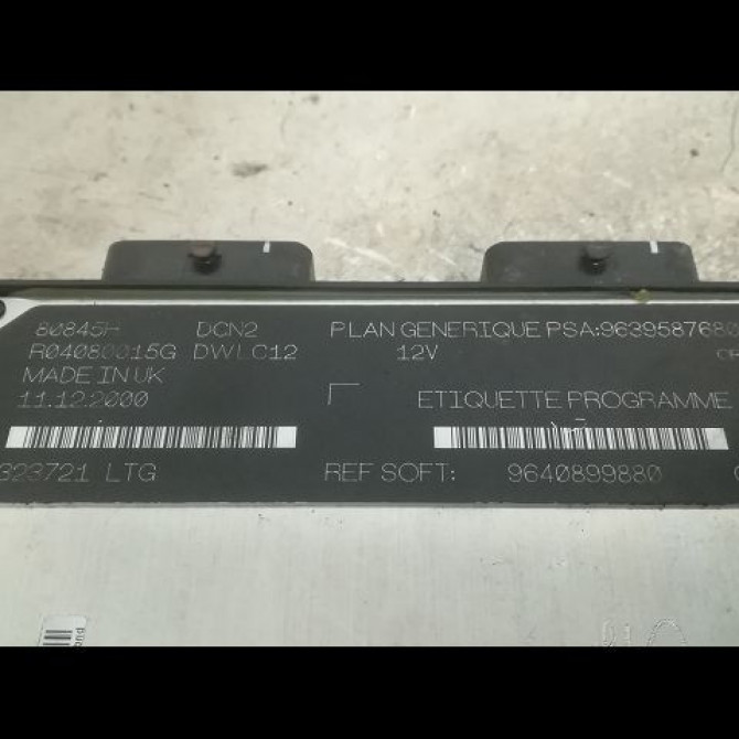 Calculateur moteur occasion PEUGEOT 206 Phase 1 09-1998->03-2009 1.9 D 193923 4