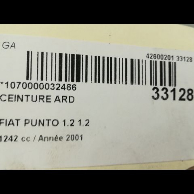 Ceinture arrière droite occasion FIAT PUNTO II Phase 1 10-1999->05-2003 60 735273415 3