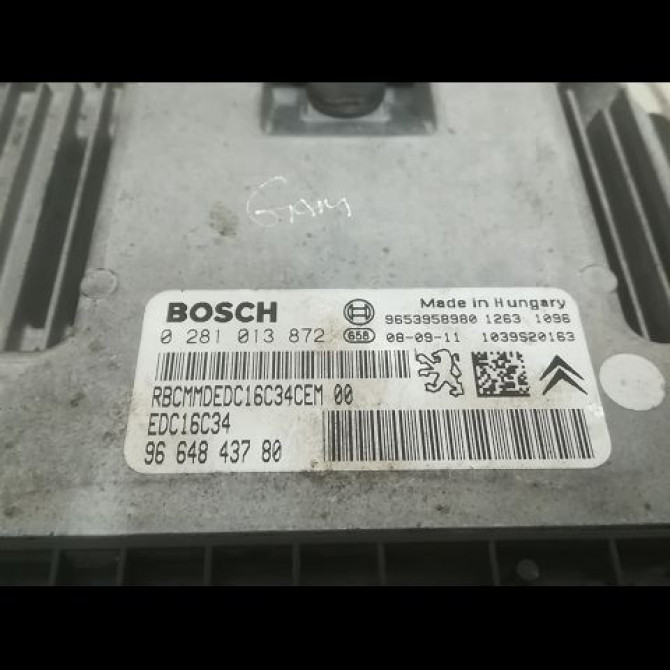 Calculateur moteur occasion PEUGEOT 308 I Phase 1 09-2007->03-2011 1.6 HDI 16v 90ch 1942WF 3