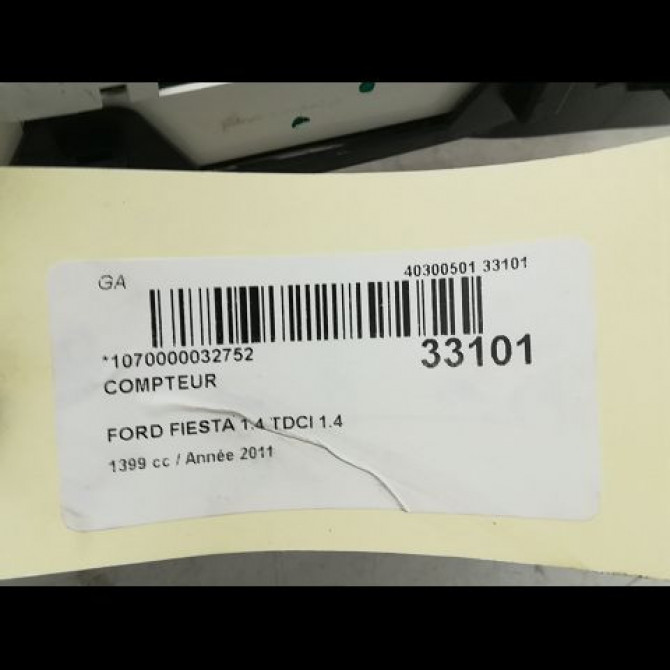 Compteur occasion FORD FIESTA VI Phase 1 10-2008->11-2012 1.4 TDCI 70ch 1786854 3