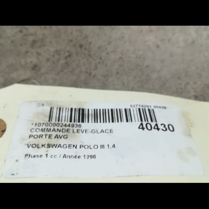 Commande lève-glace porte avant gauche occasion VOLKSWAGEN POLO III Phase 1 10-1994->11-1999 1.4 2