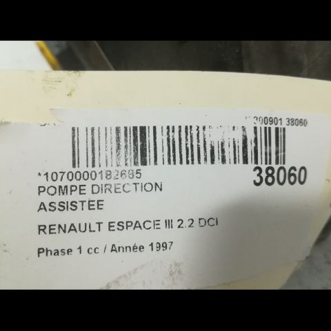Pompe direction assistee occasion RENAULT ESPACE III Phase 1 12-1996->09-2002 2.2 DCI 115ch 7700875710 3