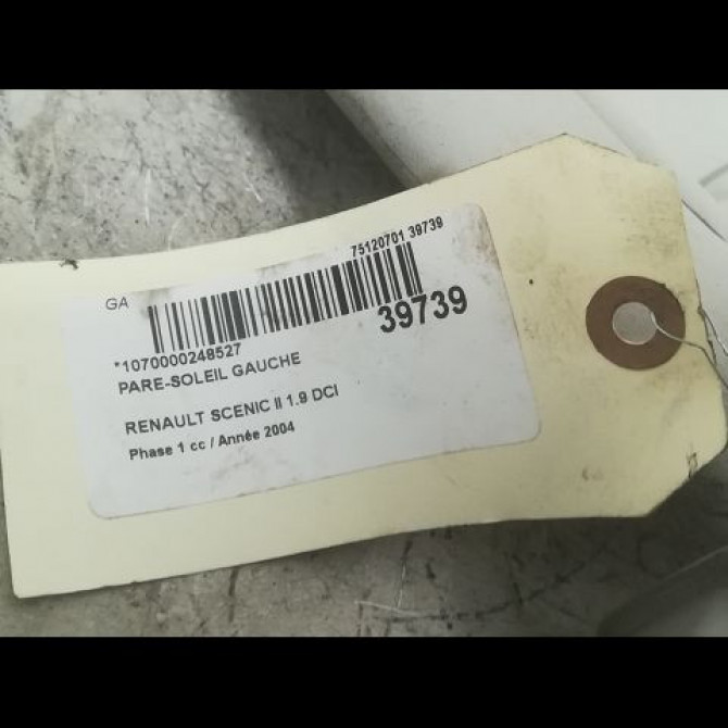 Pare-soleil gauche occasion RENAULT SCENIC II Phase 1 03-2004->09-2006 1.9 DCI 120ch 8200246824 3