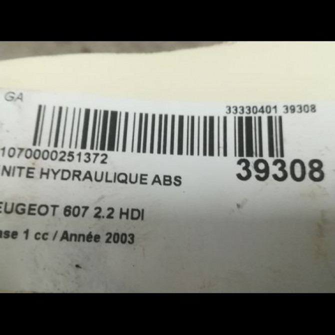 Unité hydraulique ABS occasion PEUGEOT 607 Phase 1 11-1999->09-2004 2.2 HDI 4541W8 3