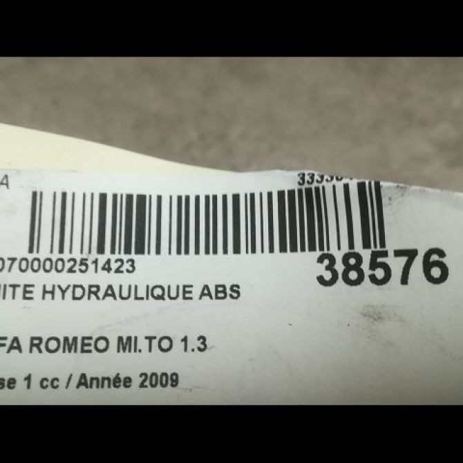 Unité hydraulique ABS occasion ALFA ROMEO MI.TO MI.TO Phase 1 2008-09-01->2016-12-31 1.3 JTDM 85ch 71752941 4