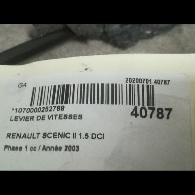 Levier de vitesses occasion RENAULT SCENIC II Phase 1 03-2004->09-2006 1.5 DCI 80ch 2