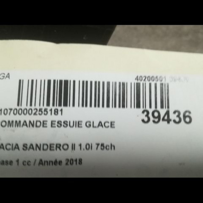 Commande essuie glace occasion DACIA SANDERO II Phase 1 10-2012->... 1.0i 75ch 3