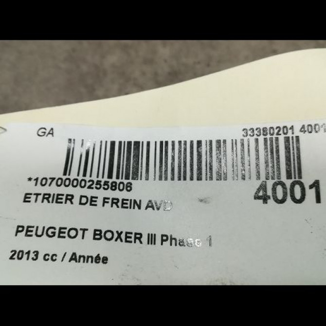 Etrier de frein avant droit occasion PEUGEOT BOXER III Phase 1 06-2006->... 1607876080 3