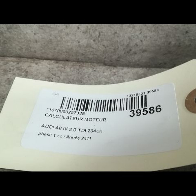 Calculateur moteur occasion AUDI A6 IV phase 1 02-2012->02-2015 3.0 TDI 204ch 4G0997311 7