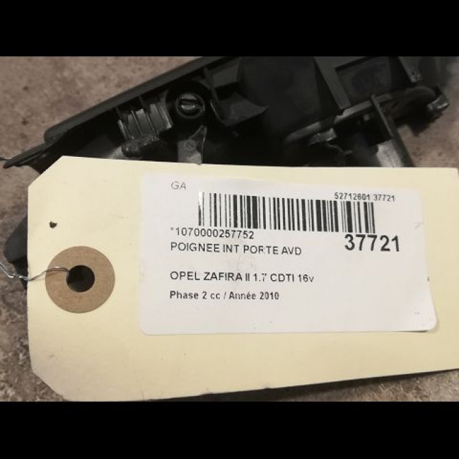 Poignee int porte avd occasion OPEL ZAFIRA II Phase 2 01-2008->12-2014 1.7 CDTI 16v 110ch 13164441 2