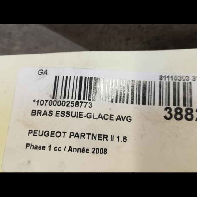 Bras essuie-glace avant gauche occasion PEUGEOT PARTNER II Phase 1 05-2008->03-2012 1.6 HDI 75ch 6429FG 2