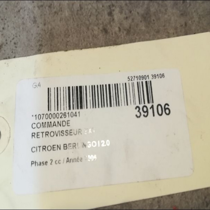 Commande rétroviseurs extérieures électriques occasion CITROEN BERLINGO I Phase 2 11-2002->10-2010 2.0 HDi 90ch 2