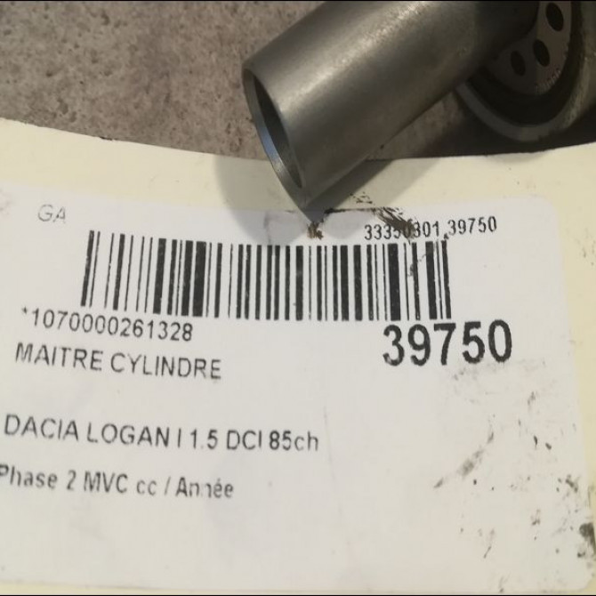 Maitre cylindre occasion DACIA LOGAN I Phase 2 MVC 10-2008->01-2013 1.5 DCI 85ch 3