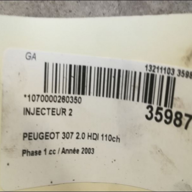 occasion PEUGEOT 307 Phase 1 04-2001->06-2005 2.0 HDI 110ch 3