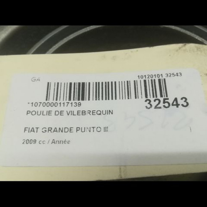 Poulie de vilebrequin occasion FIAT GRANDE PUNTO III Phase 1 09-2005->12-2013 55200498 4