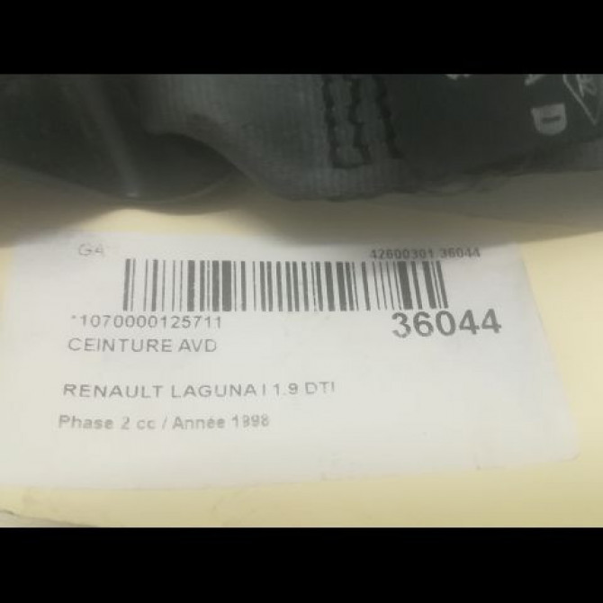 Ceinture avant droite occasion RENAULT LAGUNA I Phase 2 04-1998->11-2000 1.9 DTI 7700425529 4