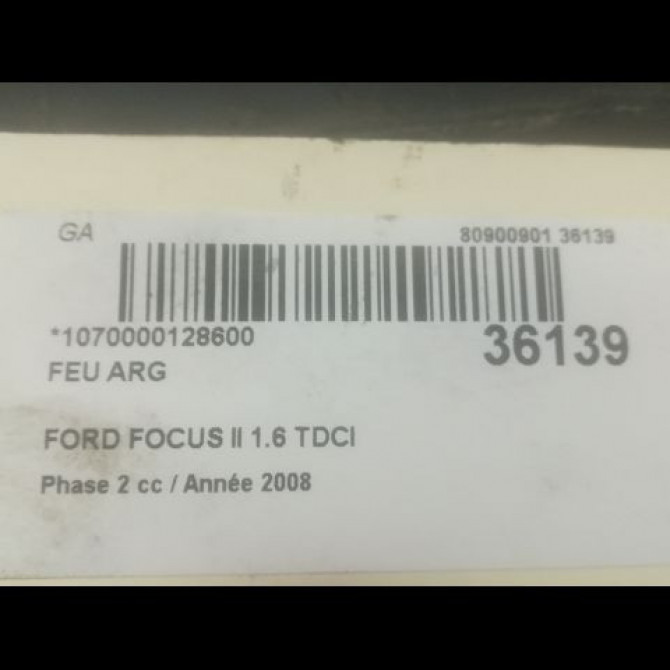 Feu arrière gauche occasion FORD FOCUS II Phase 2 01-2008->12-2010 1.6 TDCI 90ch 1520771 3