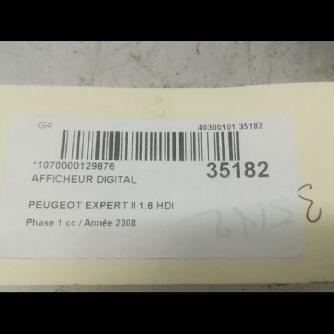 Afficheur digital occasion PEUGEOT EXPERT II Phase 1 01-2007->... 1.6 HDI 90ch 6155CJ 4