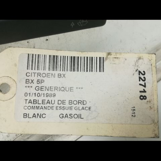Commande essuie glace occasion CITROEN BX Phase 1 10-1982->12-1993 5