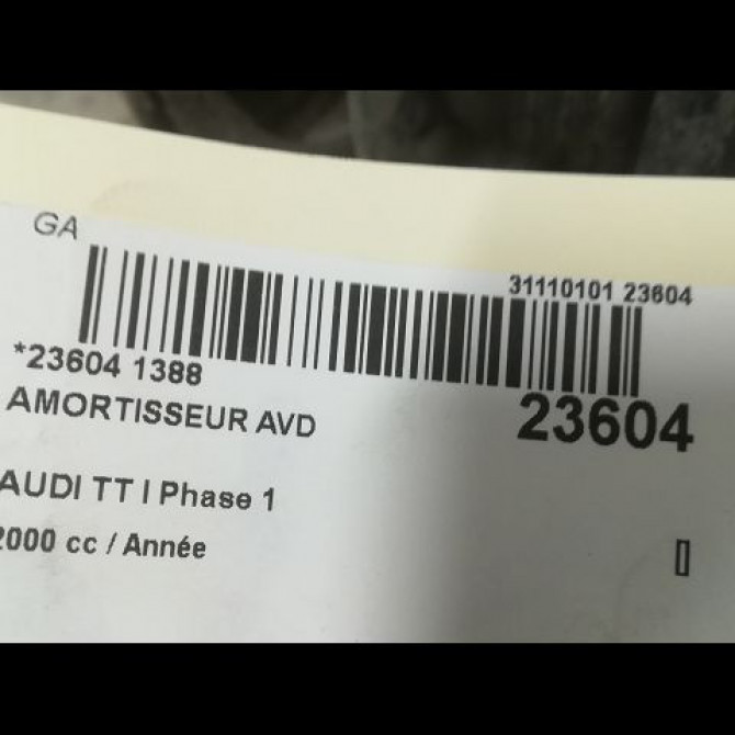 Amortisseur avant droit occasion AUDI TT I Phase 1 10-1998->09-2006 BN0413031M 2
