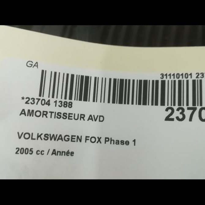 Amortisseur avant droit occasion VOLKSWAGEN FOX Phase 1 06-2005->09-2011 5Z0413031AB 2