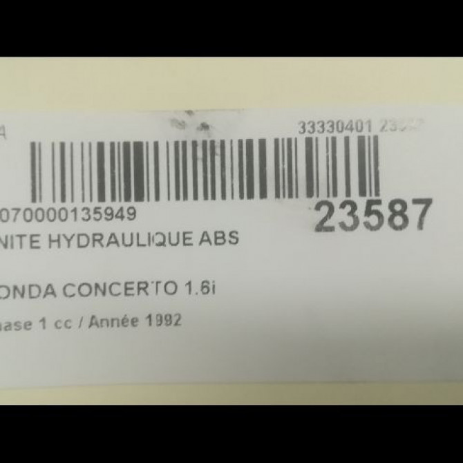 Unité hydraulique ABS occasion HONDA CONCERTO Phase 1 05-1988->04-1996 1.6i 110ch 4