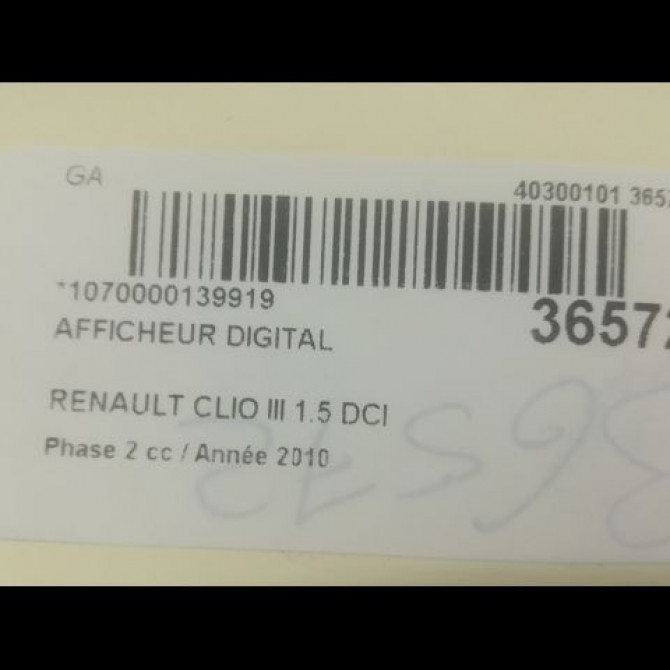 Afficheur digital occasion RENAULT CLIO III Phase 2 03-2009->12-2014 1.5 DCI 90ch 3