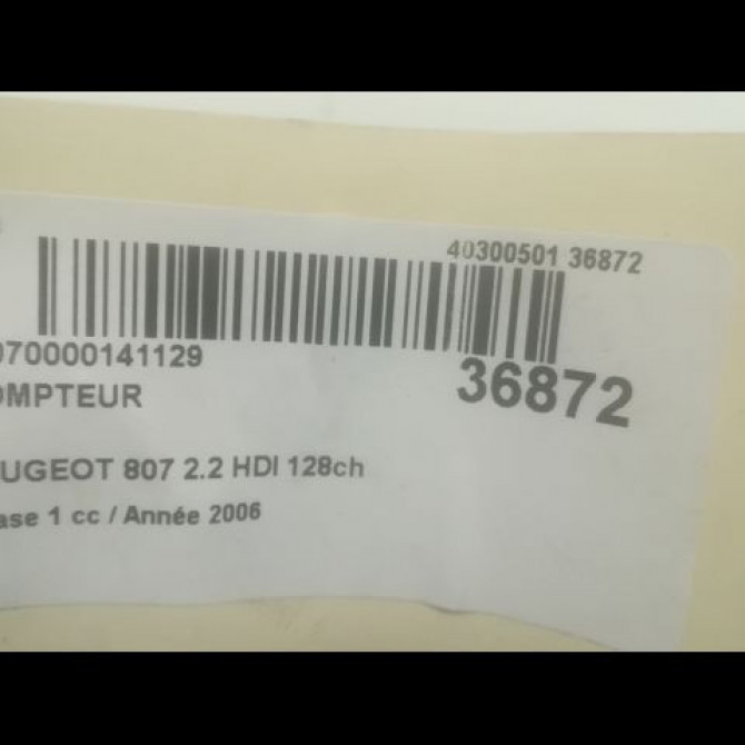 Compteur occasion PEUGEOT 807 Phase 1 06-2002->12-2014 2.2 HDI 128ch 6105XH 3