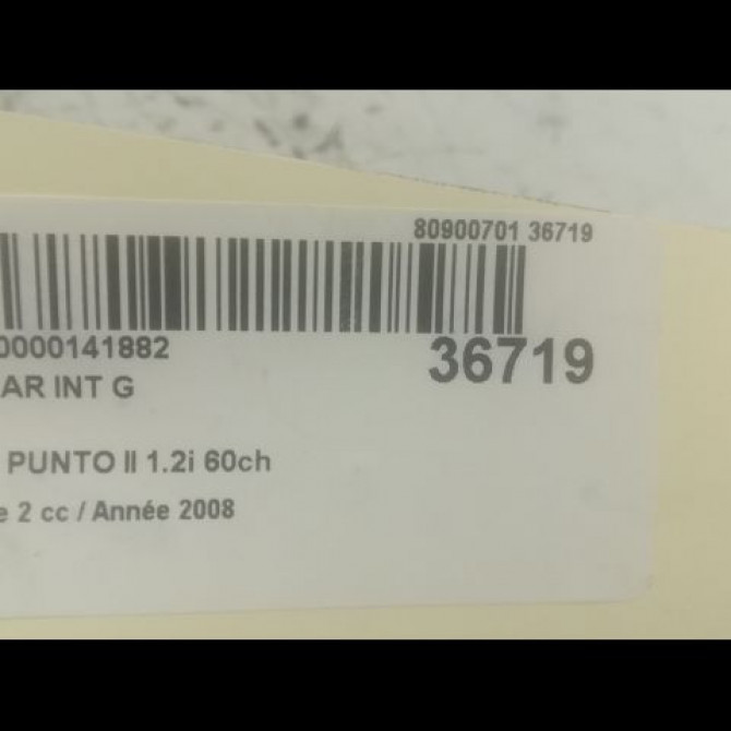 Feu arrière interieur gauche occasion FIAT PUNTO II Phase 2 05-2003->10-2009 1.2i 60ch 3