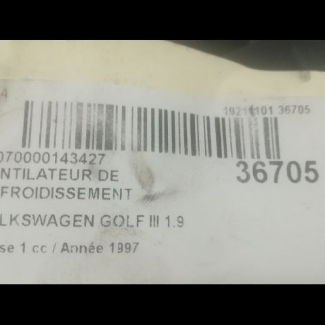 Ventilateur de refroidissement occasion VOLKSWAGEN GOLF III Phase 1 01-1992->12-1997 1.9 TDI 110ch 1H0959455J 2