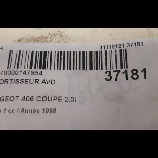 Amortisseur avant droit occasion PEUGEOT 406 COUPE Phase 1 05-1997->12-2004 2.0i 132ch 5202X9 2