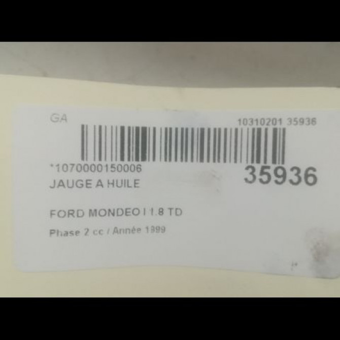 Jauge a huile occasion FORD MONDEO I Phase 2 10-1996->09-2000 1.8 TD 2
