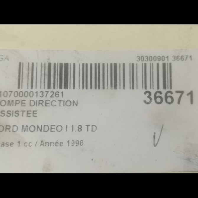 Pompe direction assistee occasion FORD MONDEO I Phase 1 01-1993->09-1996 1.8 TD 3