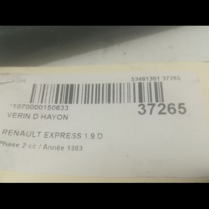 Verin droit hayon occasion RENAULT EXPRESS Phase 2 09-1994->09-1997 1.9 D 65ch 7700807057 2