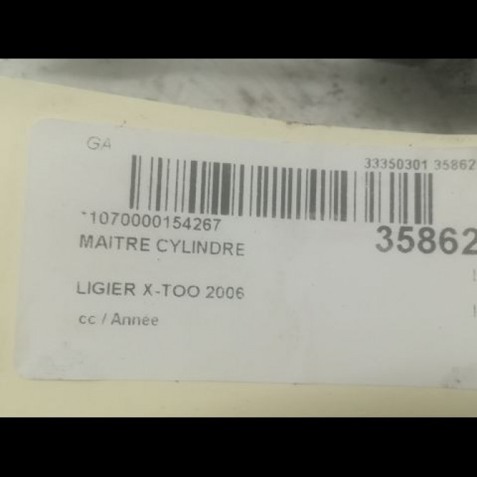Maitre cylindre occasion LIGIER X-TOO 3