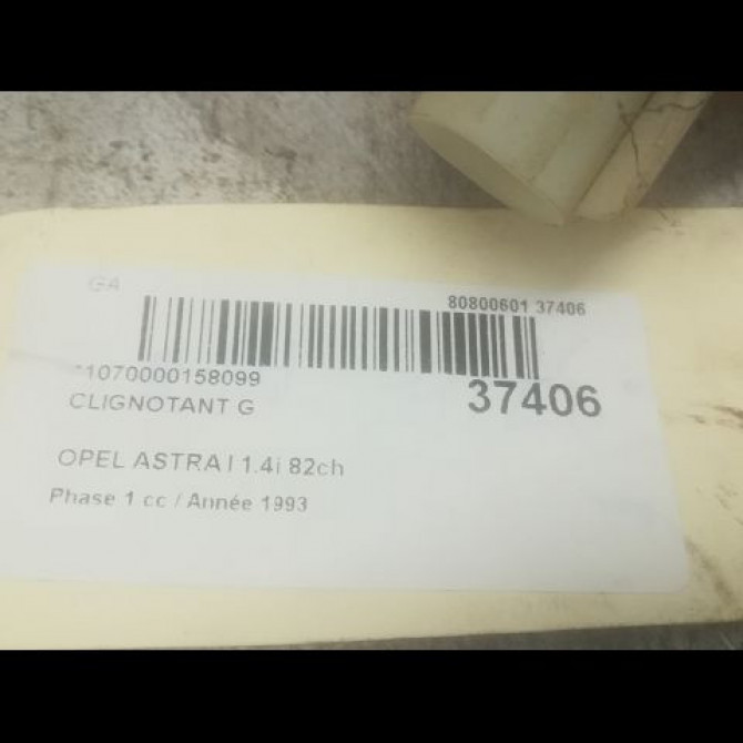 Clignotant gauche occasion OPEL ASTRA I Phase 1 10-1991->06-1994 1.4i 82ch 3