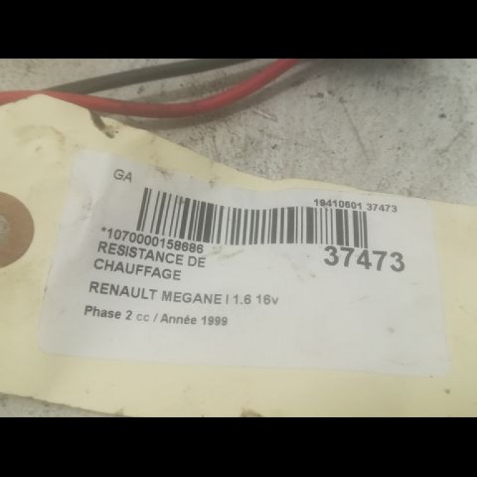 Resistance de chauffage occasion RENAULT MEGANE I Phase 2 03-1999->06-2003 1.6 16v 7701046060 3