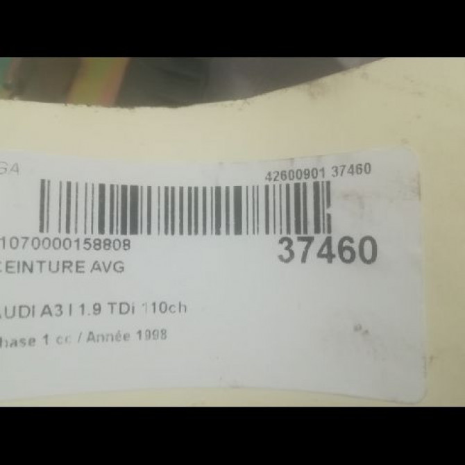 Ceinture avant gauche occasion AUDI A3 I Phase 1 09-1996->10-2000 1.9 TDi 110ch 895857705BKV04 4