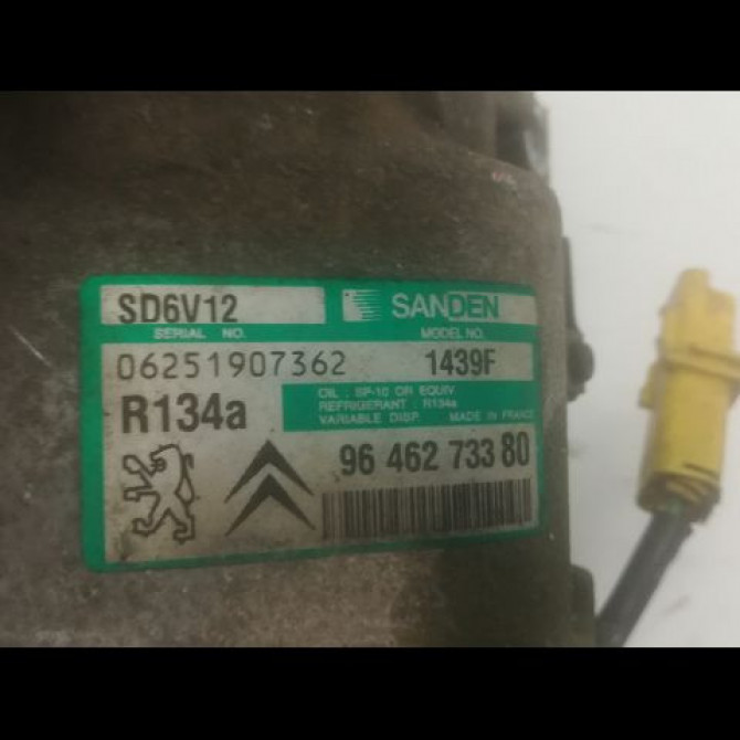 Compresseur air conditionne occasion CITROEN C3 I Phase 1 04-2002->10-2005 1.6i 16v 6453KS 3