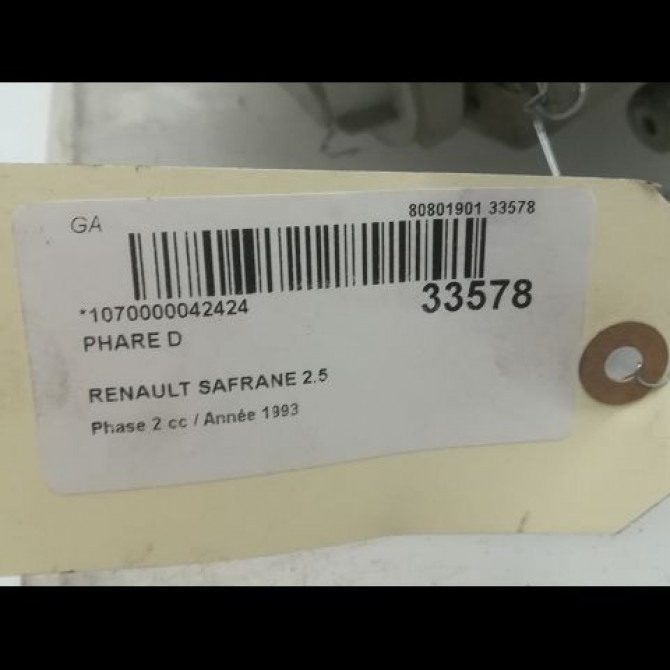 Phare droit occasion RENAULT SAFRANE Phase 2 09-1996->08-2000 2.5 7701035043 3