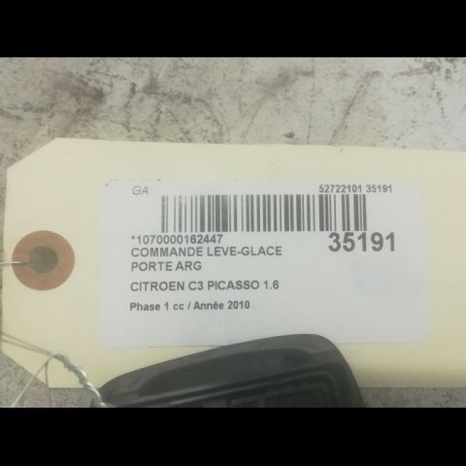 Commande leve-glace porte arrière gauche occasion CITROEN C3 PICASSO Phase 1 02-2009->08-2012 1.6 HDi 90ch 6554QN 3