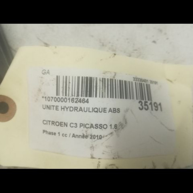 Unité hydraulique ABS occasion CITROEN C3 PICASSO Phase 1 02-2009->08-2012 1.6 HDi 90ch 4541NG 3