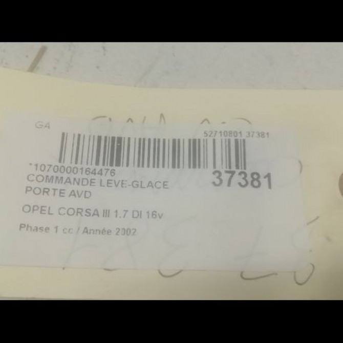 Commande lève-glace porte avant droite occasion OPEL CORSA III Phase 1 10-2000->08-2003 1.7 DI 16v 24411032 3